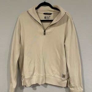 Women's Cream Half-Zip Sweater